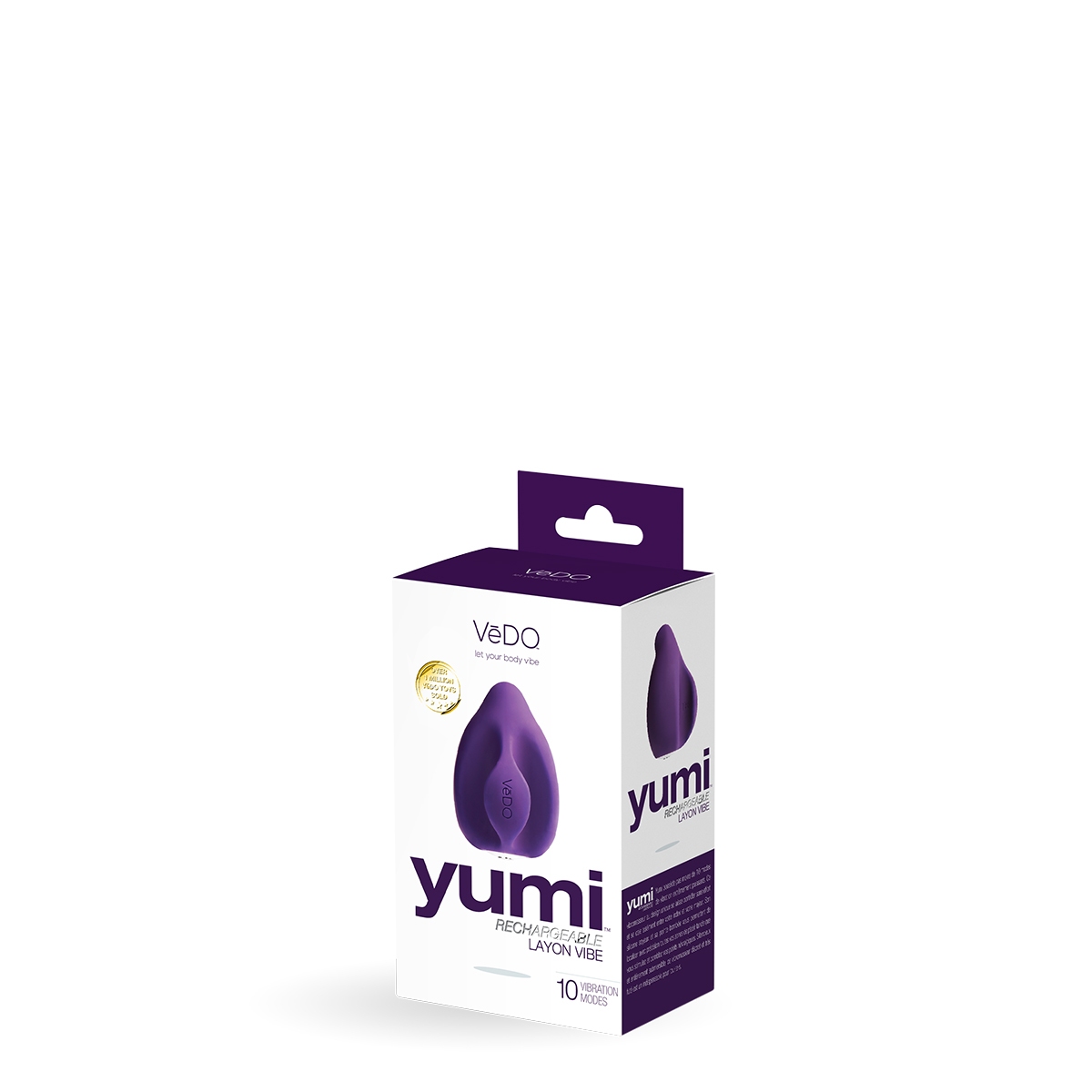 Close-up of the Purple VeDO vibrator for texture detail