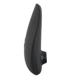 Black Womanizer vibrator Classic 2 shown in hand for scale