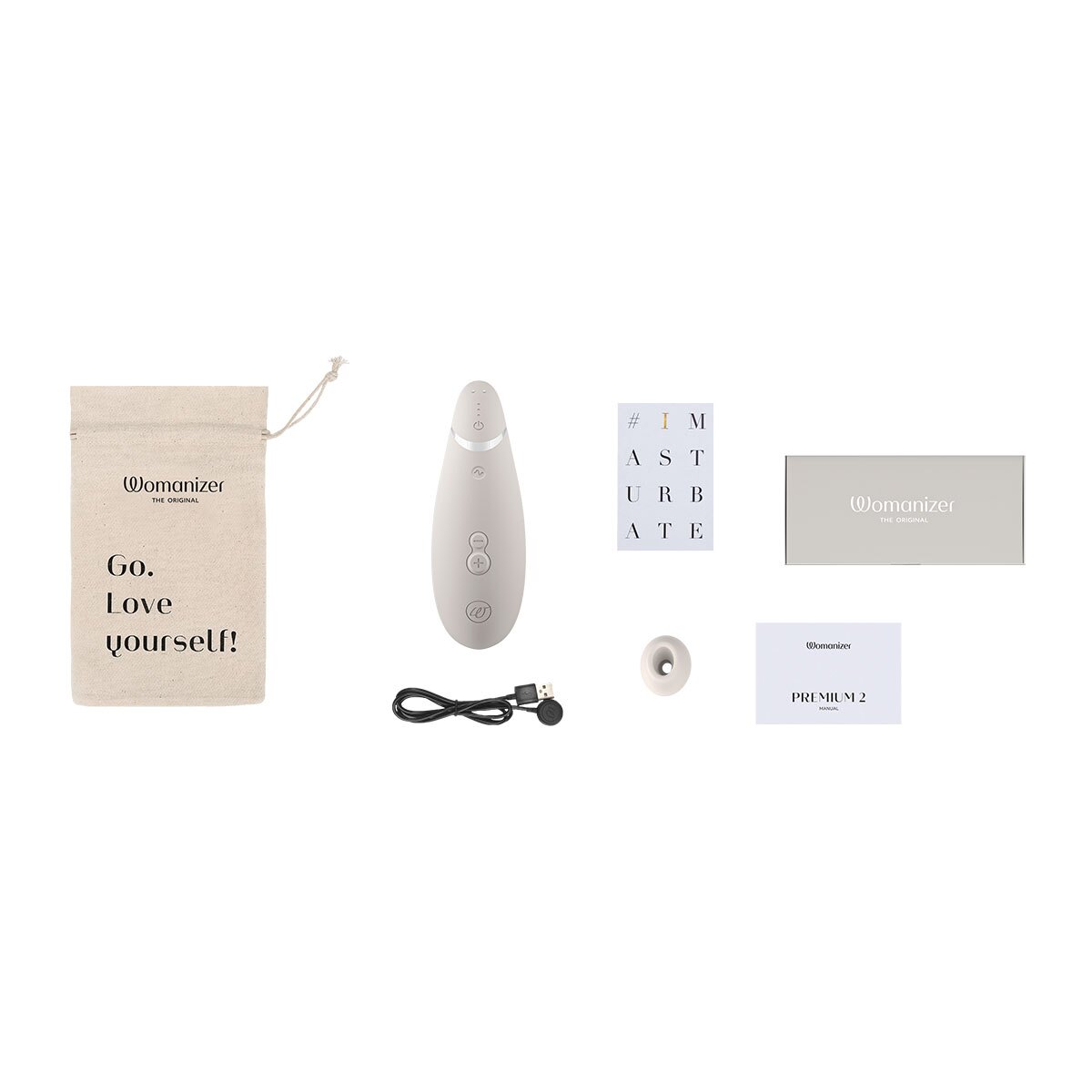 Angled view of the  Womanizer vibrator designed for intimate use