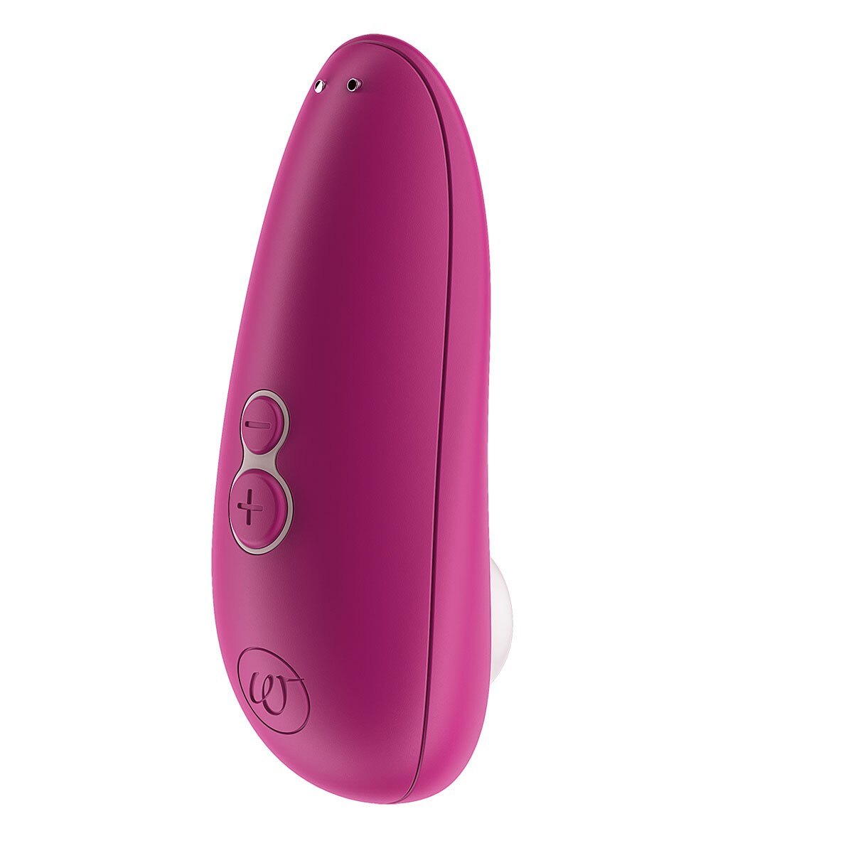 Fully assembled Pink Womanizer vibrator with smooth exterior