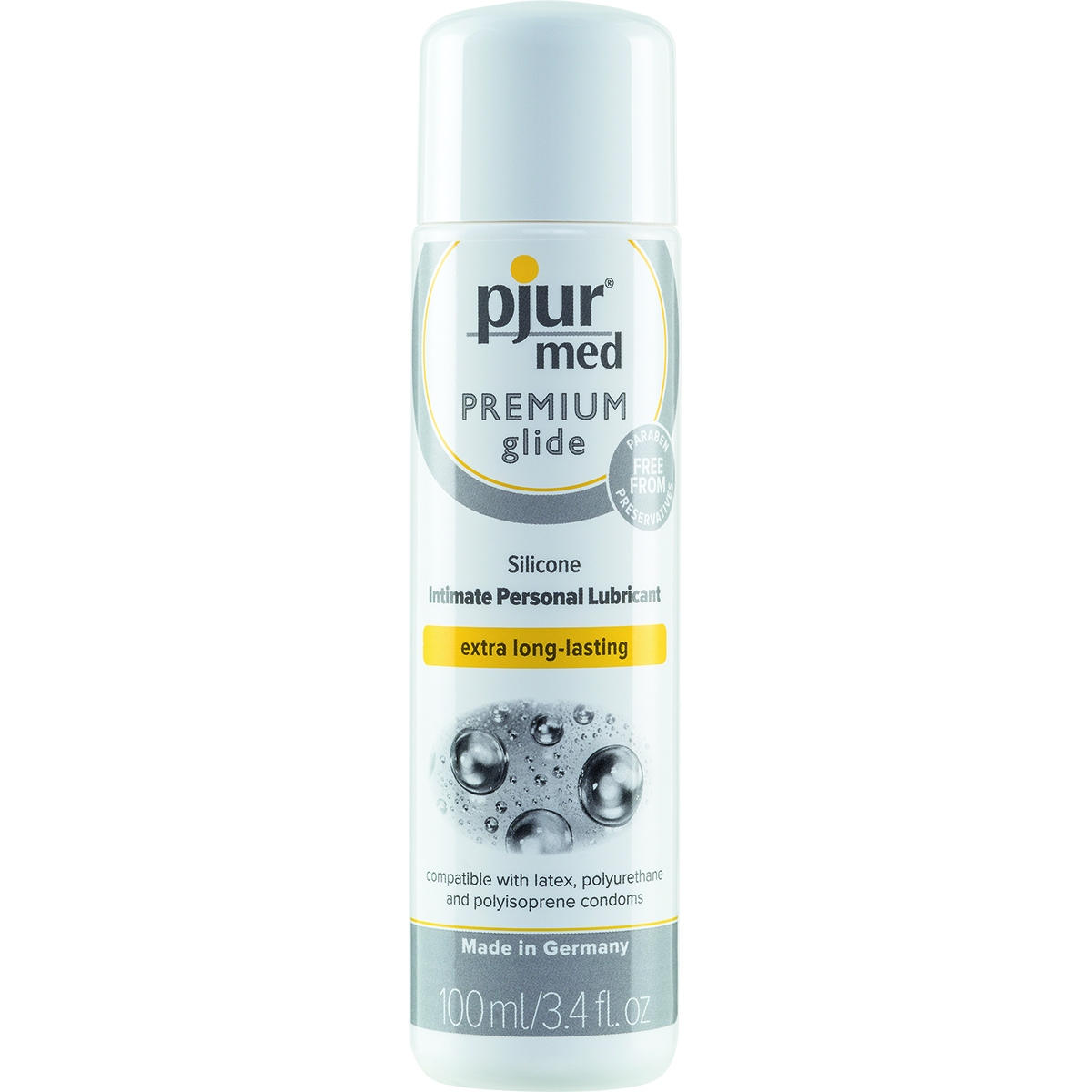 100 ml Silicone Lube Pjur bottle showing smooth, long-lasting formula