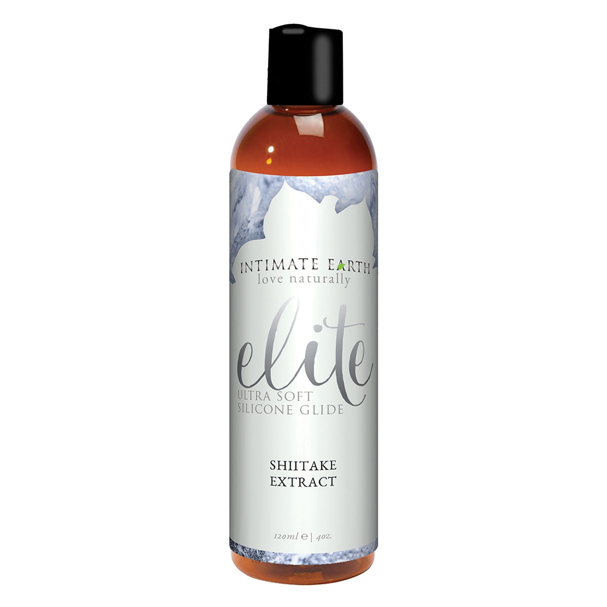 4 oz. Silicone Lube Intimate Earth bottle showing smooth, long-lasting formula