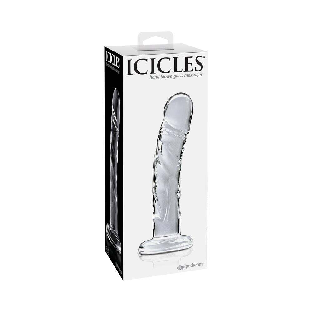 6.5 inch Dildo by Pipedream in Clear shown for use by Her or Him