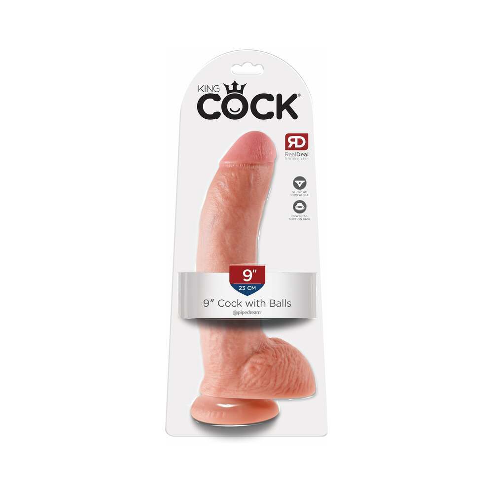 9 inch Dildo by Pipedream in Vanilla Ivory Beige shown for use by Her or Him