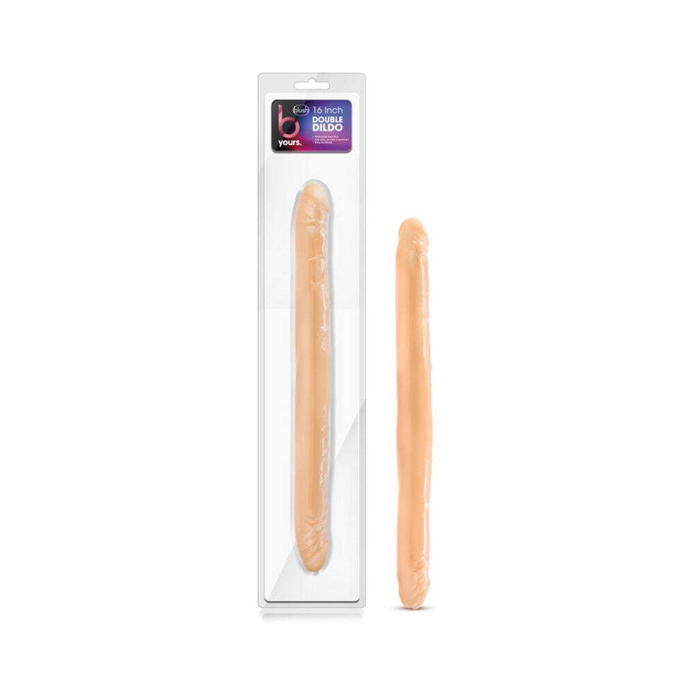 16 inch Dildo by Blush in Vanilla Ivory Beige shown for use by Her or Him
