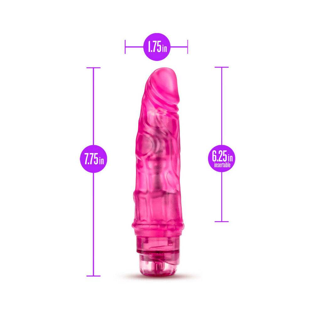 7.75 inch Dildo by Blush in Light Pink displayed for pegging Him or Her