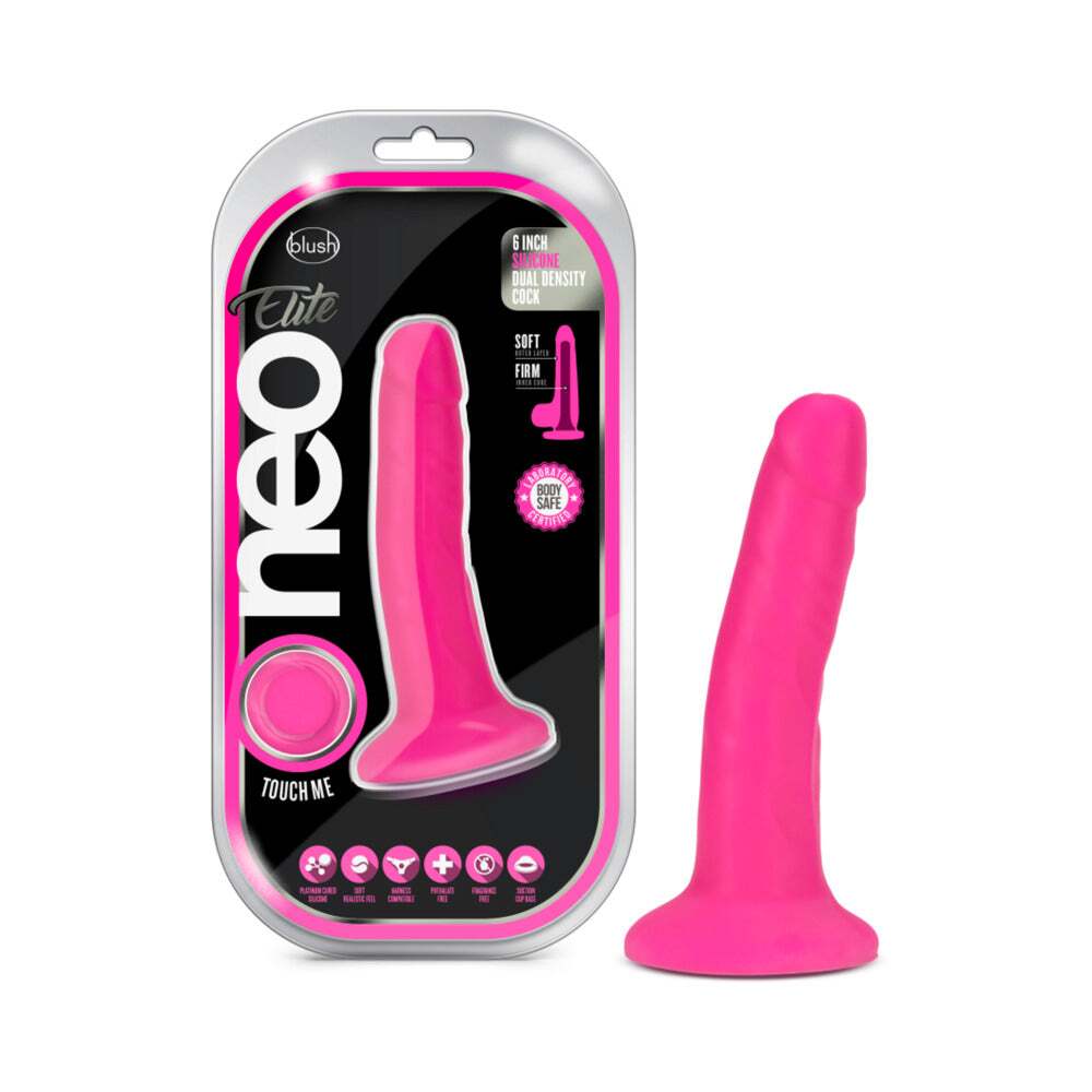 6 inch Dildo by Blush in Blue shown for use by Her or Him