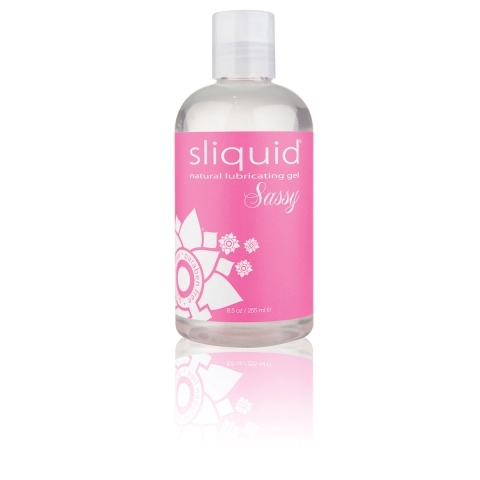 Bottle of 8. 5 oz anal lube sliquid showing thick, supportive formula
