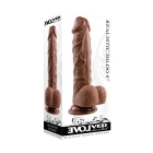 8 inch Dildo by Evolved in Brown Chocolate Cocoa shown for use by Her or Him