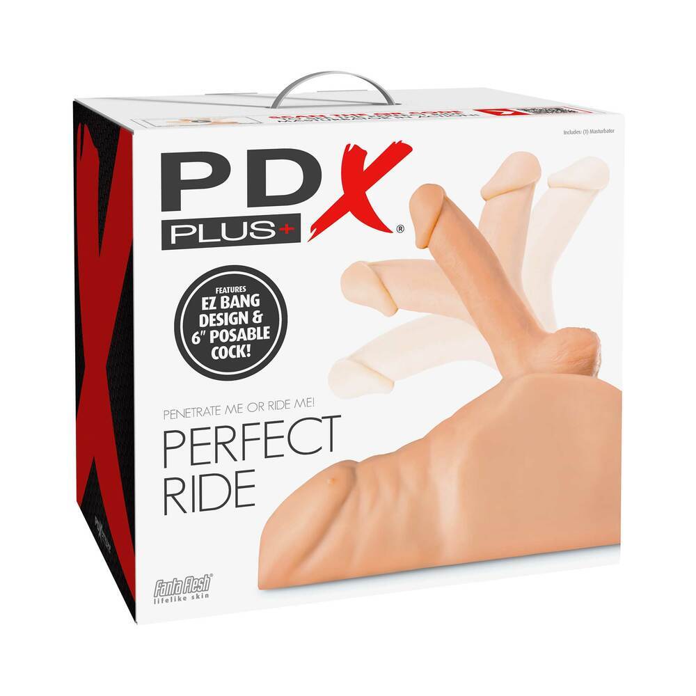 6 inch Dildo by PDX Brands in Vanilla Ivory Beige shown for use by Her or Him