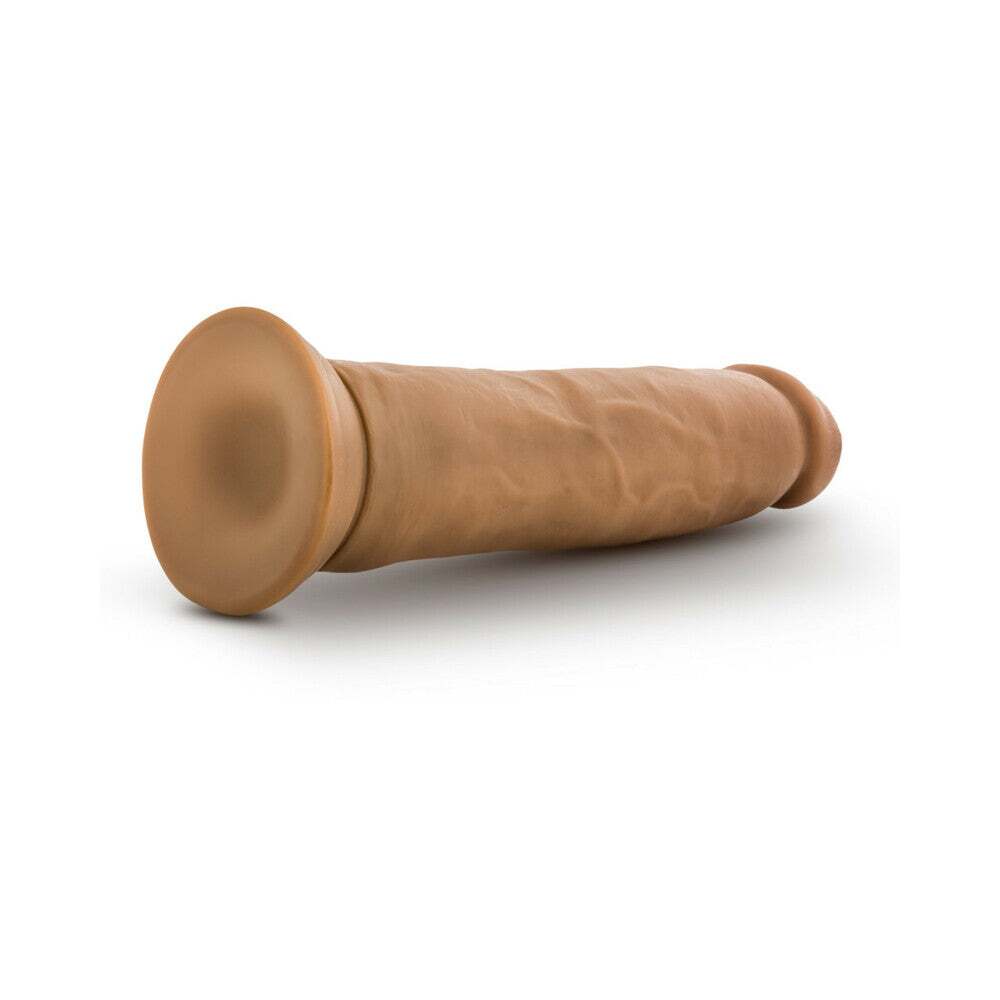 9 inch Dildo by Blush in Tan Light Brown Mocha shown for pegging Her or Him