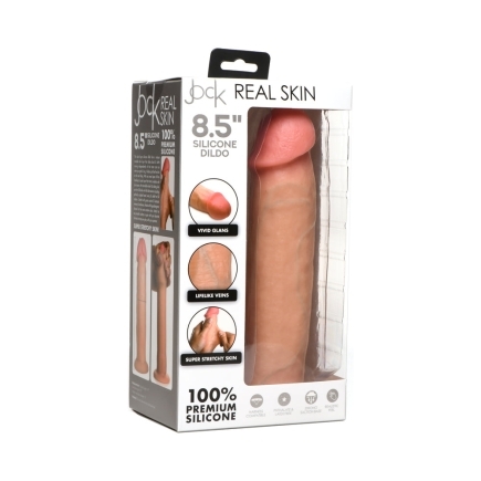 8.5 inch Dildo by Curve Novelties in Vanilla Ivory Beige shown for use by Her or Him
