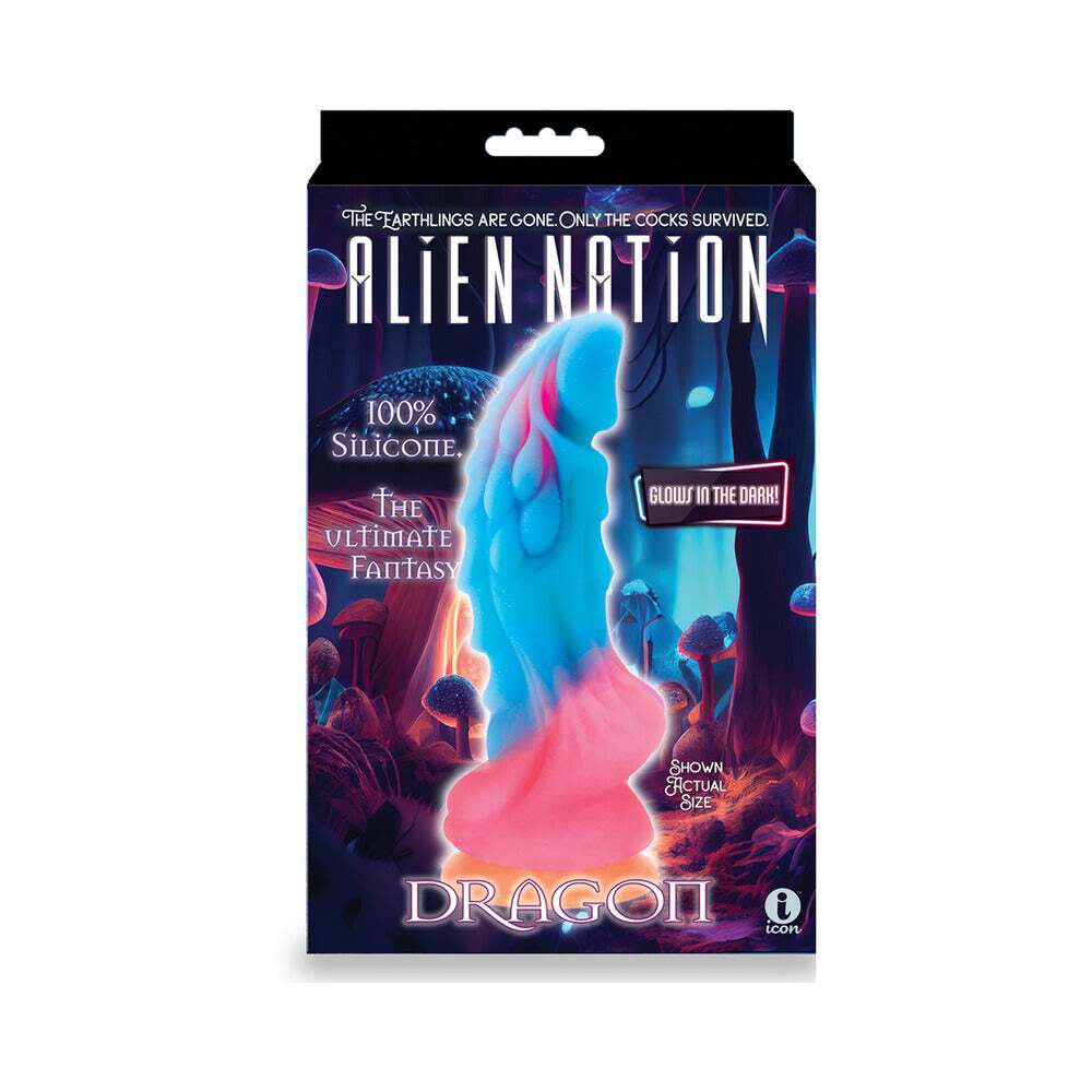 9 inch Dildo by Icon Brands in Multi-Color shown for use by Her or Him