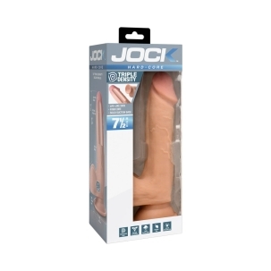 7.5 inch Dildo by Curve Novelties in Vanilla Ivory Beige shown for use by Her or Him