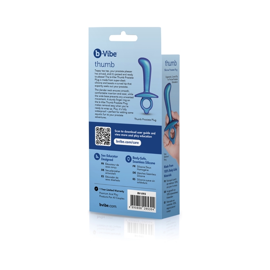 Anal lube b-vibe butties thumb silicone prostate plug - image 2