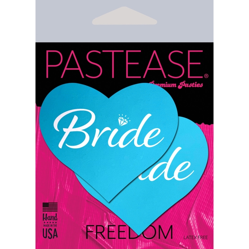 Wearing bride blue hearts nipples covers by pastease can be fun and sexy!