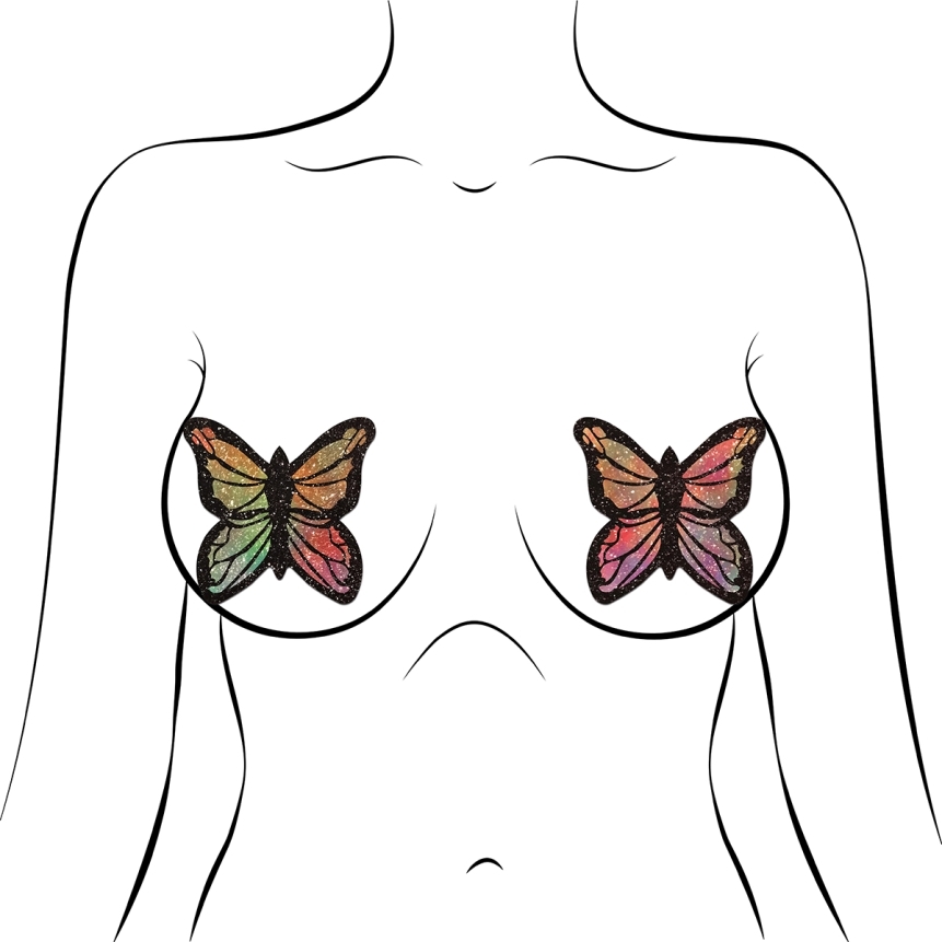 Wearing butterfly prism nipples covers by pastease can be fun and sexy!