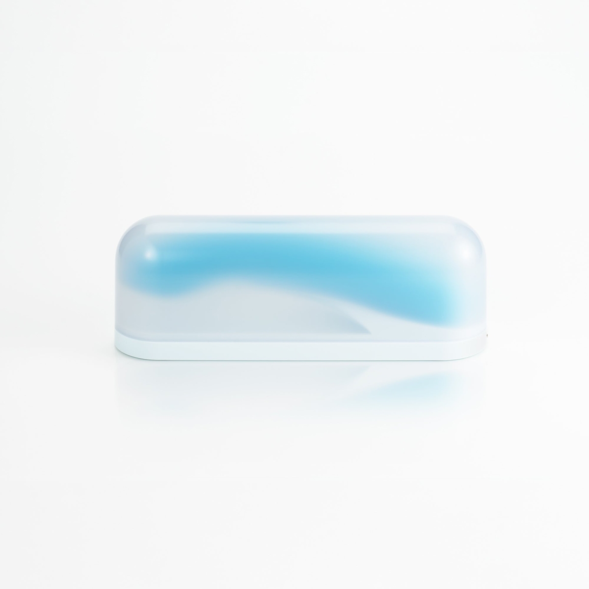 Angled view of the  TENGA vibrator designed for intimate use