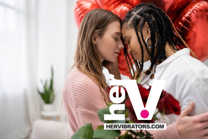 Cute valentines gifts in a playful romantic couple setting
