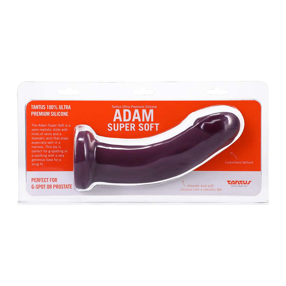 Dildo by Tantus in Wine Red Burgundy shown for use by Her or Him