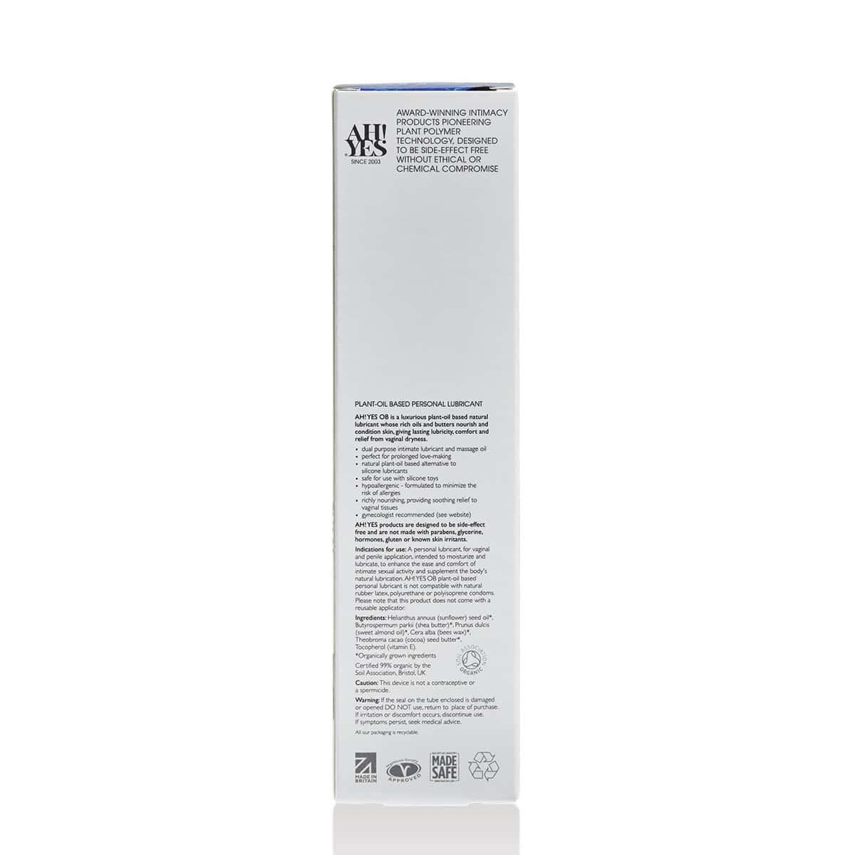 Best AH! YES OB Plant-Oil Lubricant 4.7oz personal organic lubricant by AH! YES for sale at herVibrators.com.