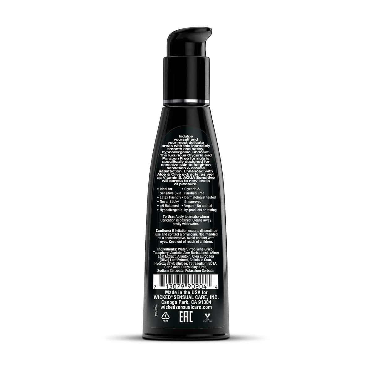 Buy and try Wicked Aqua Sensitive 4oz water based lubricant by Wicked Sensual Care for your next sexual encounter with her.