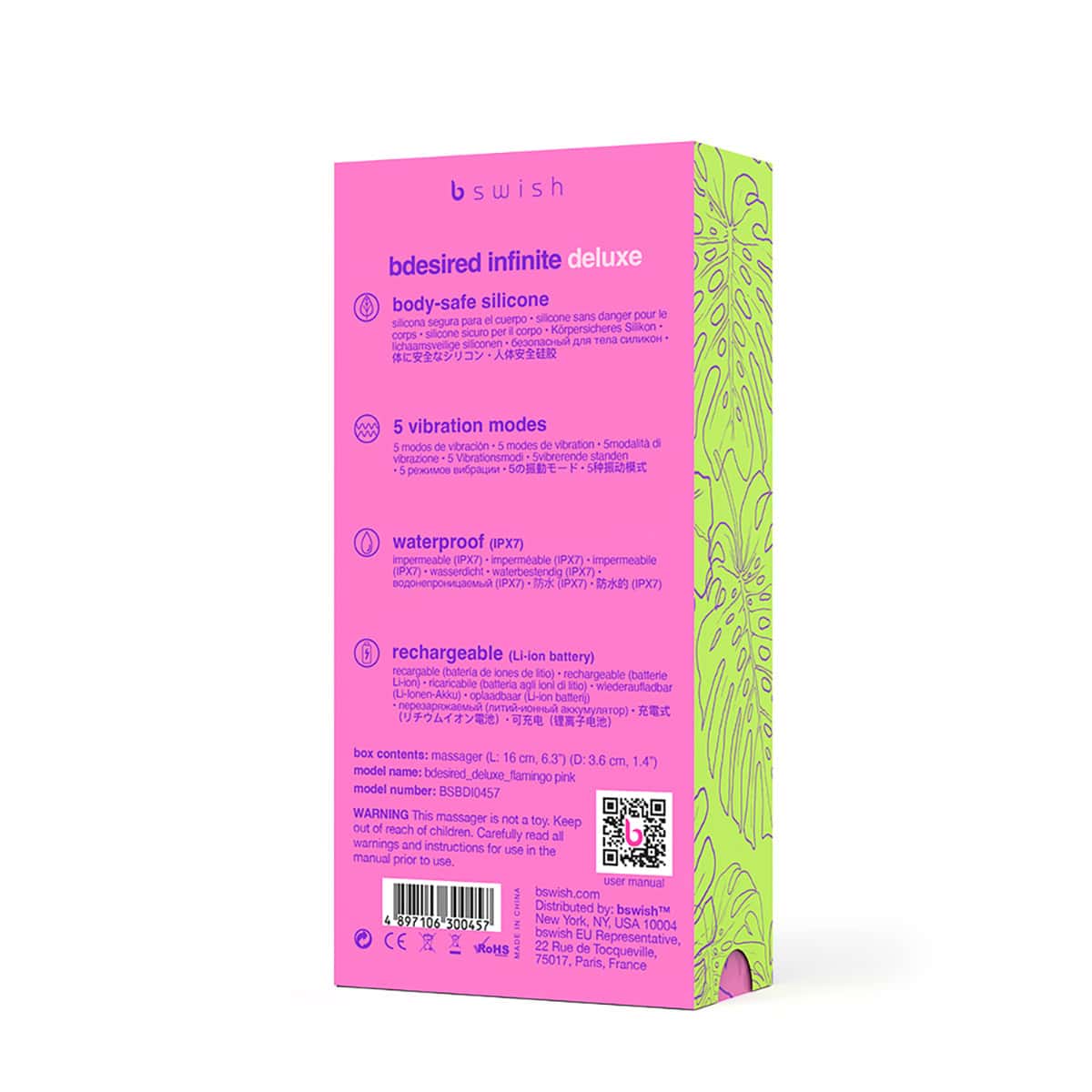 Buy a B Swish Bdesired Infinite Deluxe Flamingo Pink vibrator.