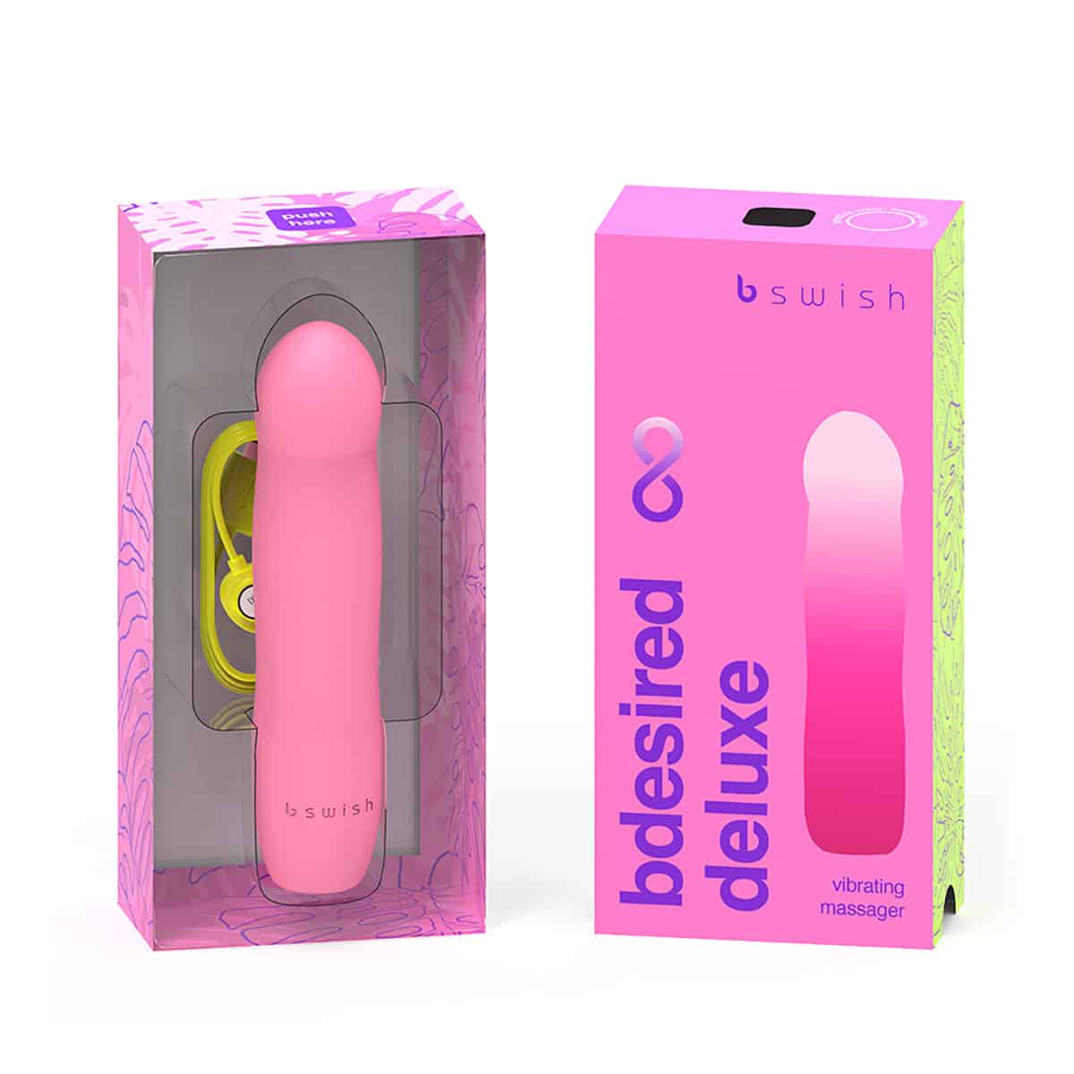 Buy a B Swish Bdesired Infinite Deluxe Flamingo Pink vibrator.