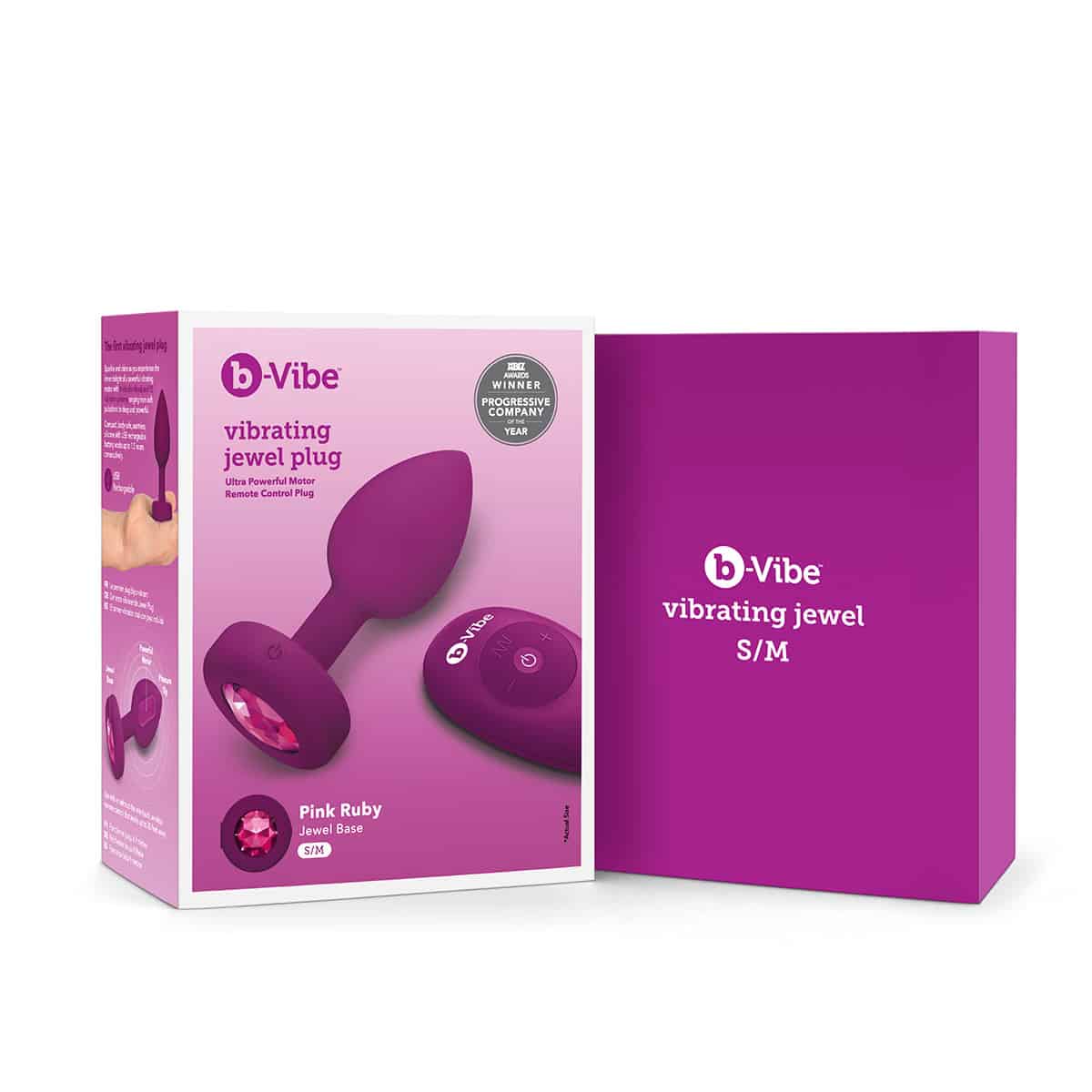Buy a B-Vibe Vibrating Jewel Plug Small-Medium  Fuchsia vibrator.