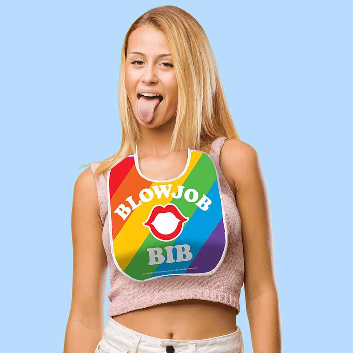 Buy  Blow Job Bib Rainbow book for her.
