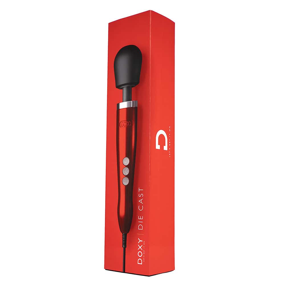 Buy a Doxy Die Cast Massager  Candy Red vibrator.