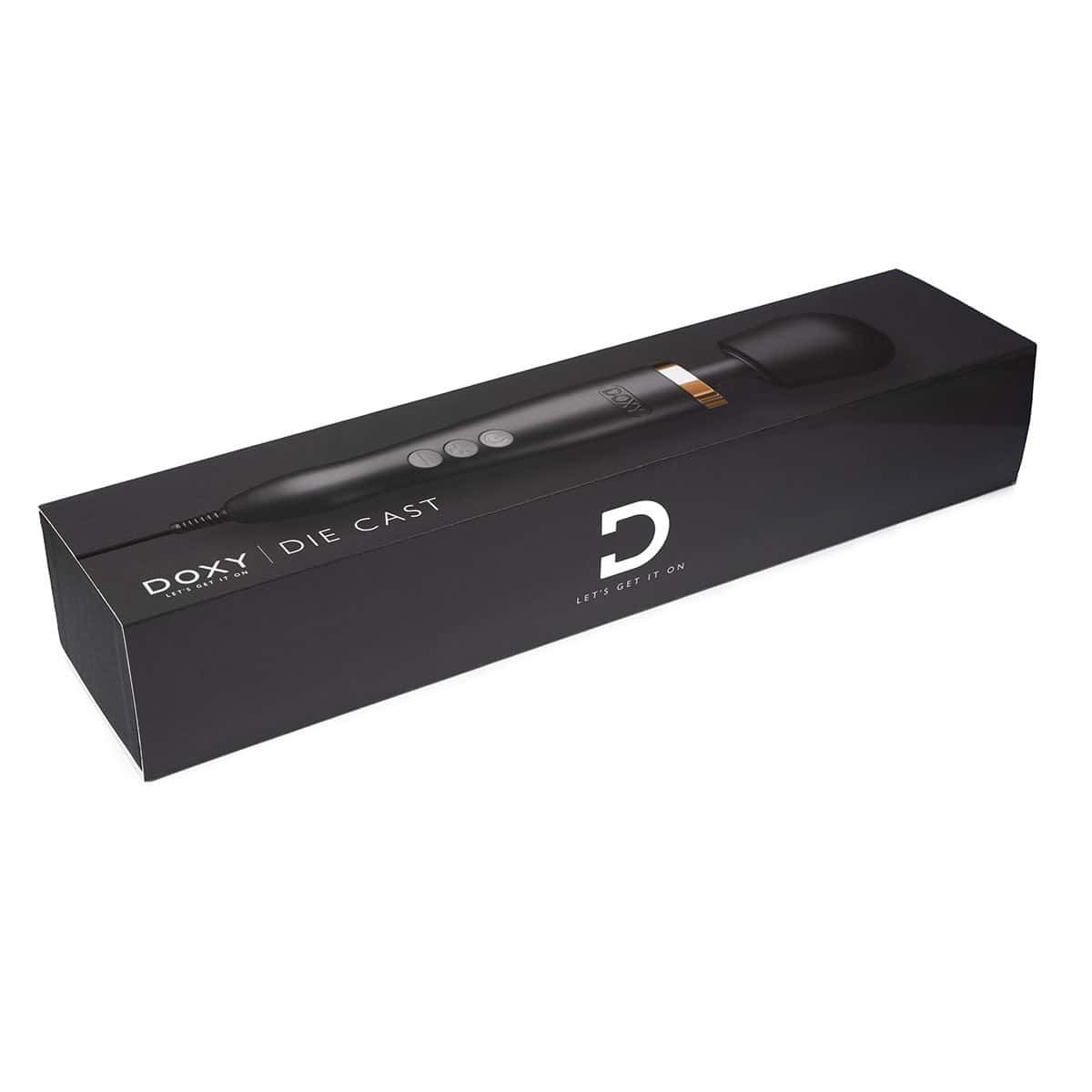 Buy a Doxy Die Cast Massager  Matte Black 24k Gold vibrator.