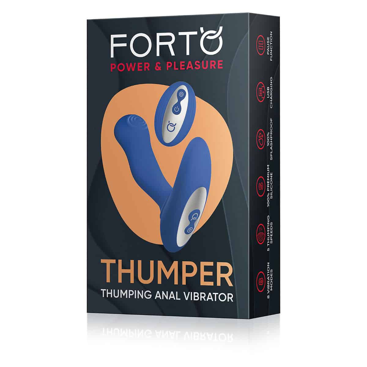 Buy a FORTO Thumper  Blue vibrator.