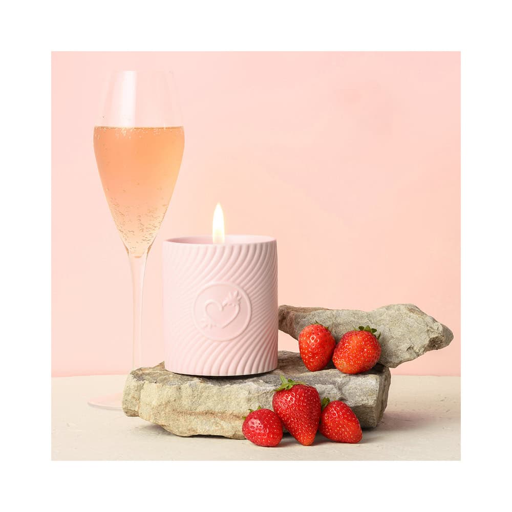 Buy HighOnLove Pink Massage Candle   Strawberry Champagne for her or him.
