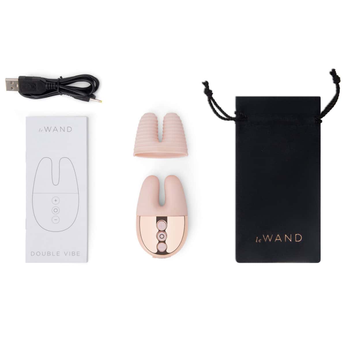 Buy a Le Wand Chrome Double Vibe  Rose Gold vibrator.