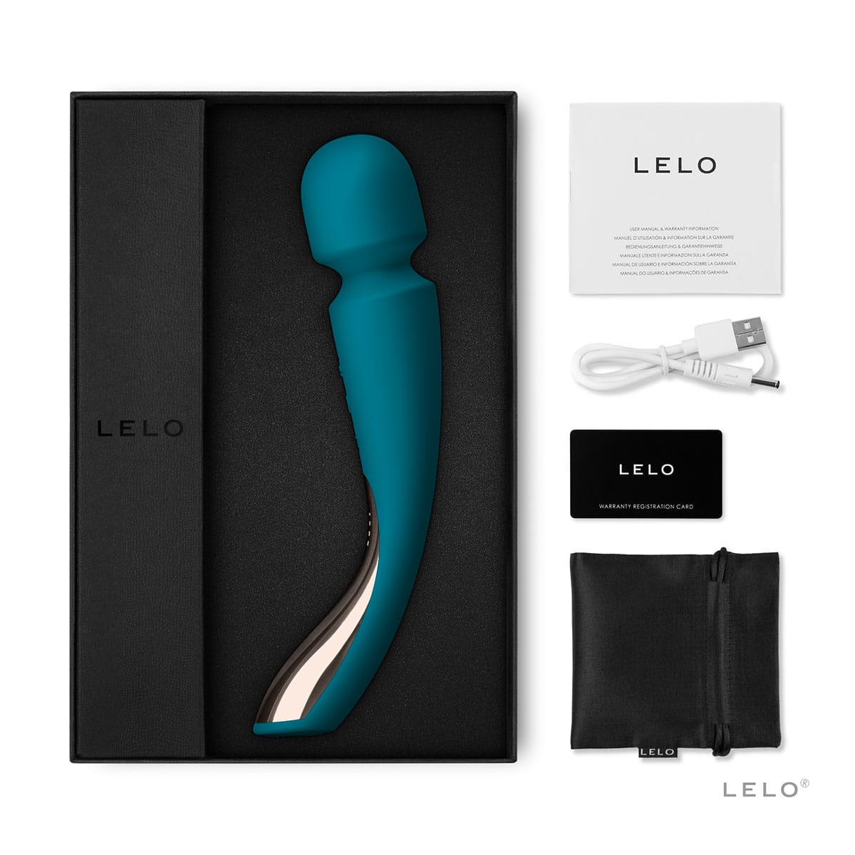 Buy a LELO Smart Wand 2 Medium  Ocean Blue vibrator.