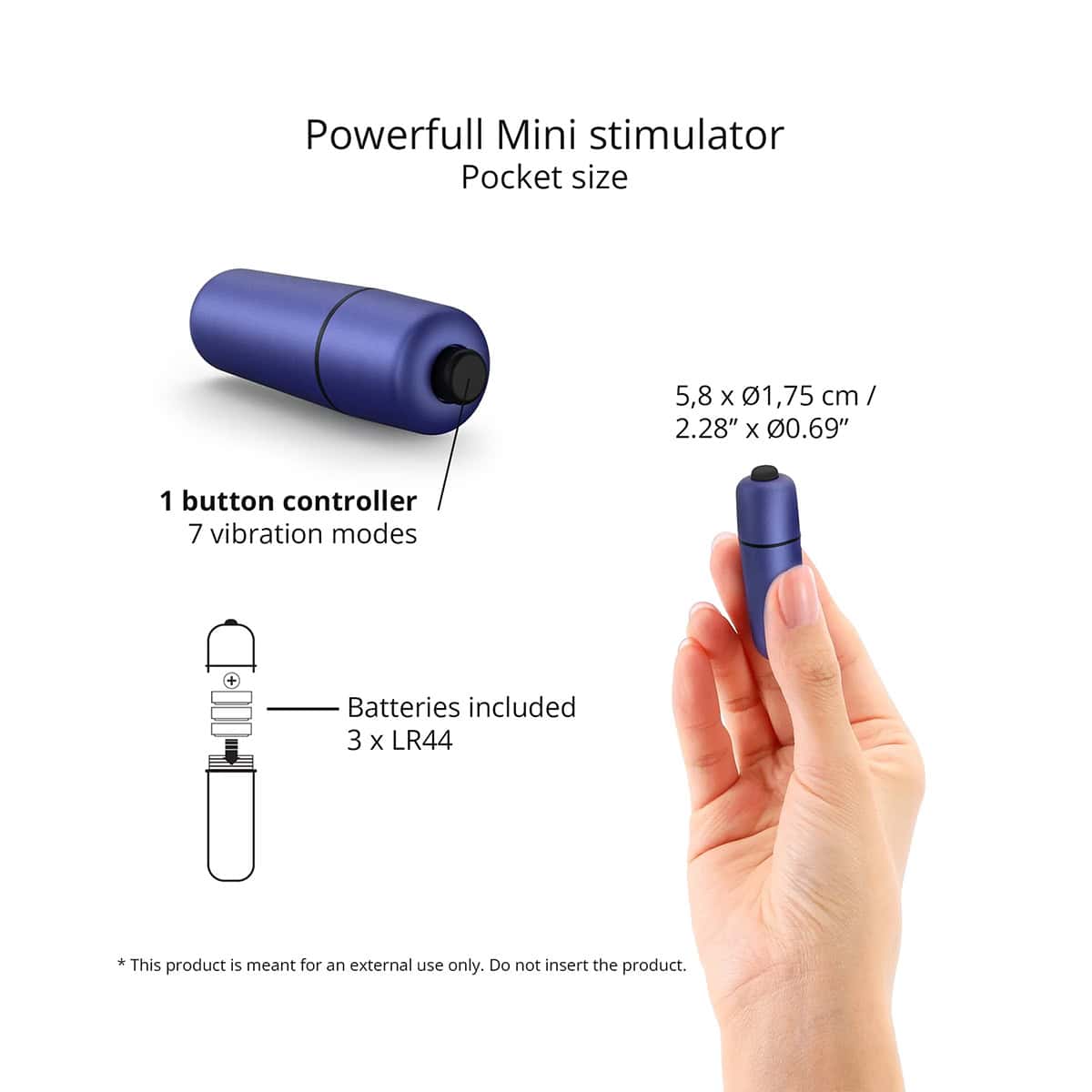 Buy a Love to Love Waouhhh Bullet  Midnight Indigo vibrator.