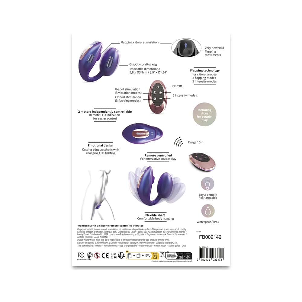 Buy a Love to Love Wonderlover w/Remote Iridescent Night vibrator.