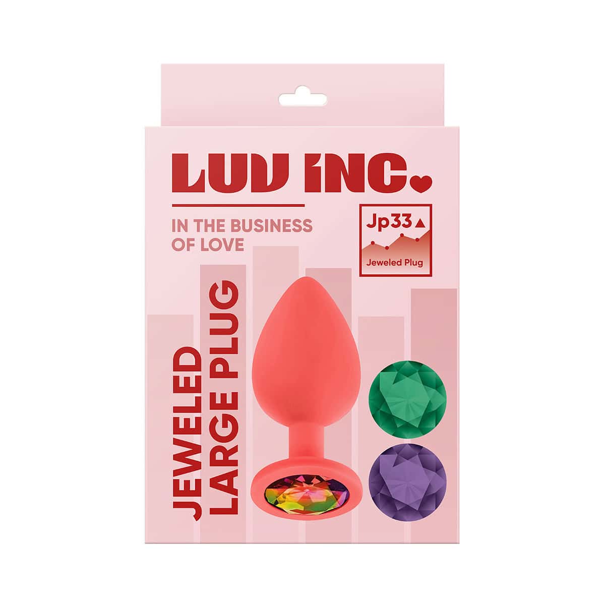 Buy a Luv Inc Jeweled Plug Large  Coral vibrator.