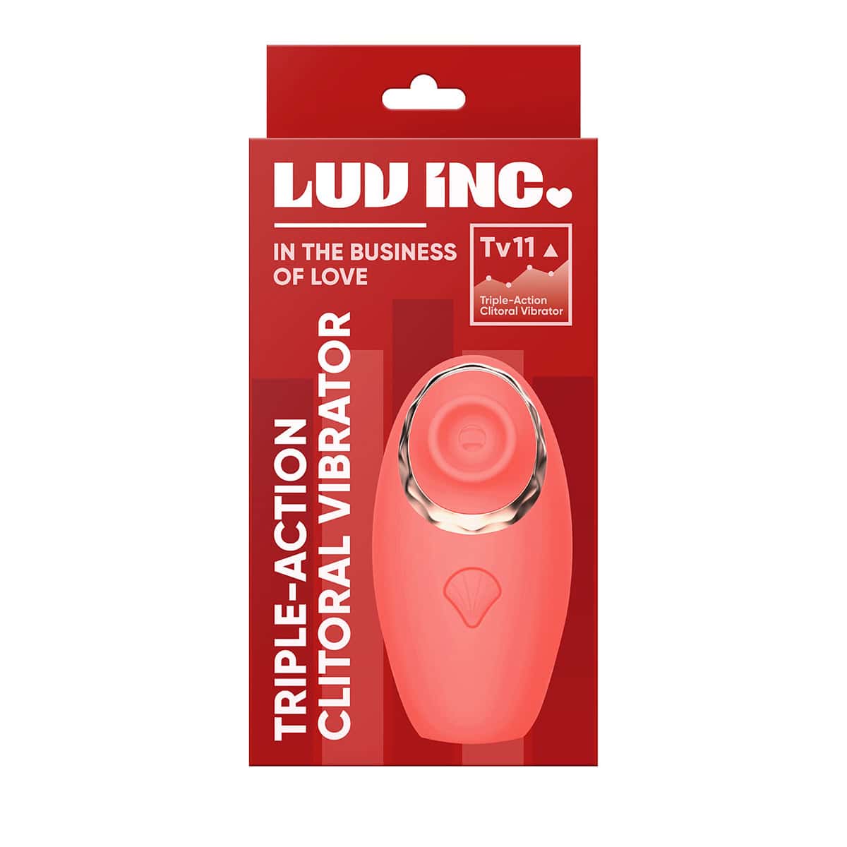 Buy a Luv Inc TripleAction Clitoral Vibrator  Coral vibrator.