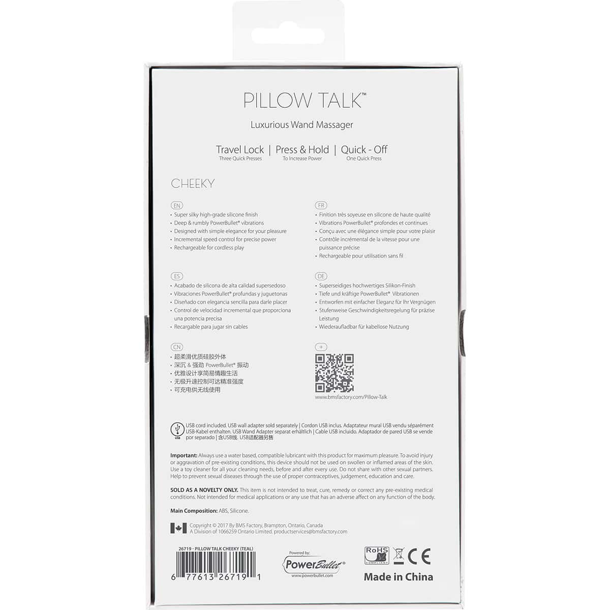 Buy a Pillow Talk Cheeky Wand Teal vibrator.