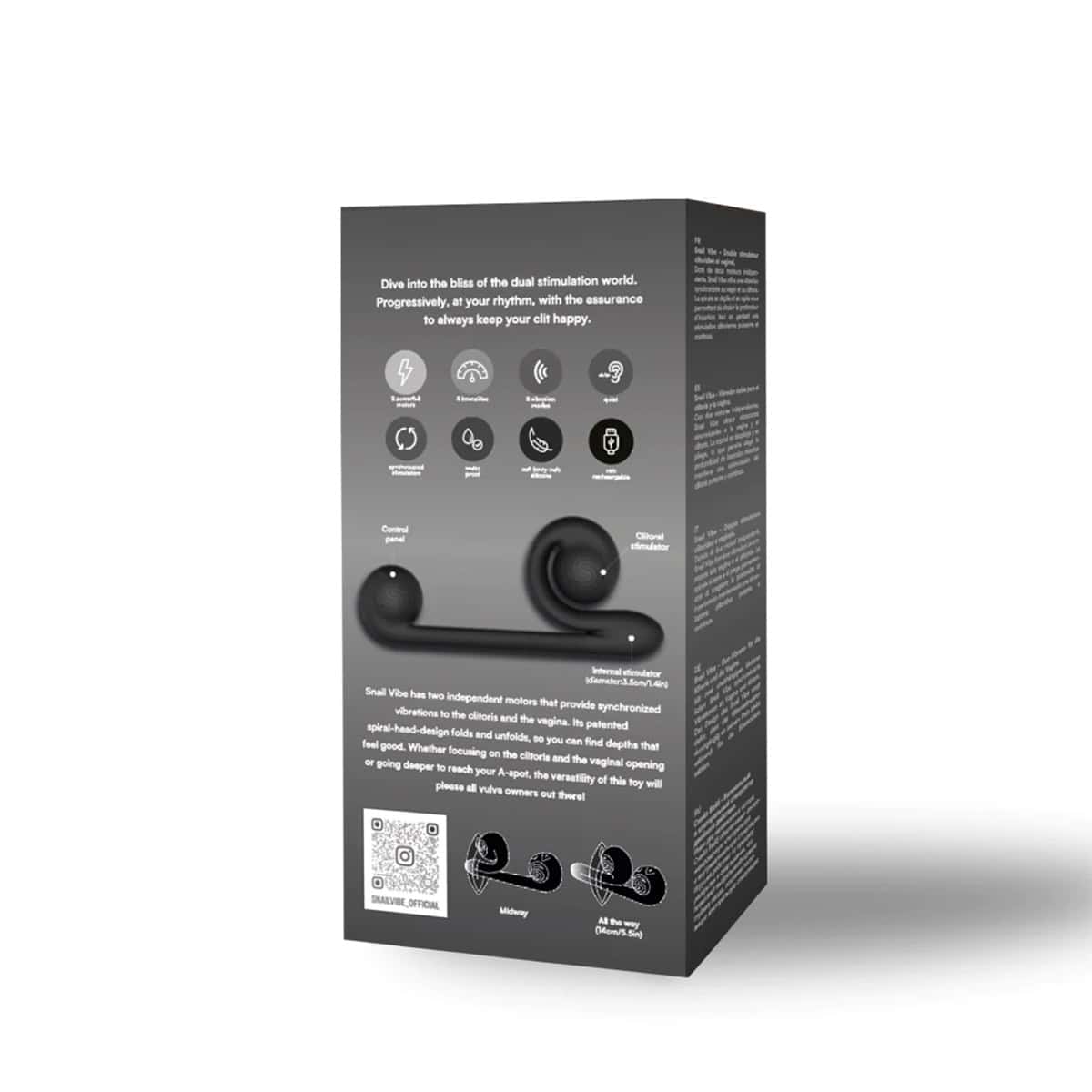 Buy a Snail Vibe  Black vibrator.