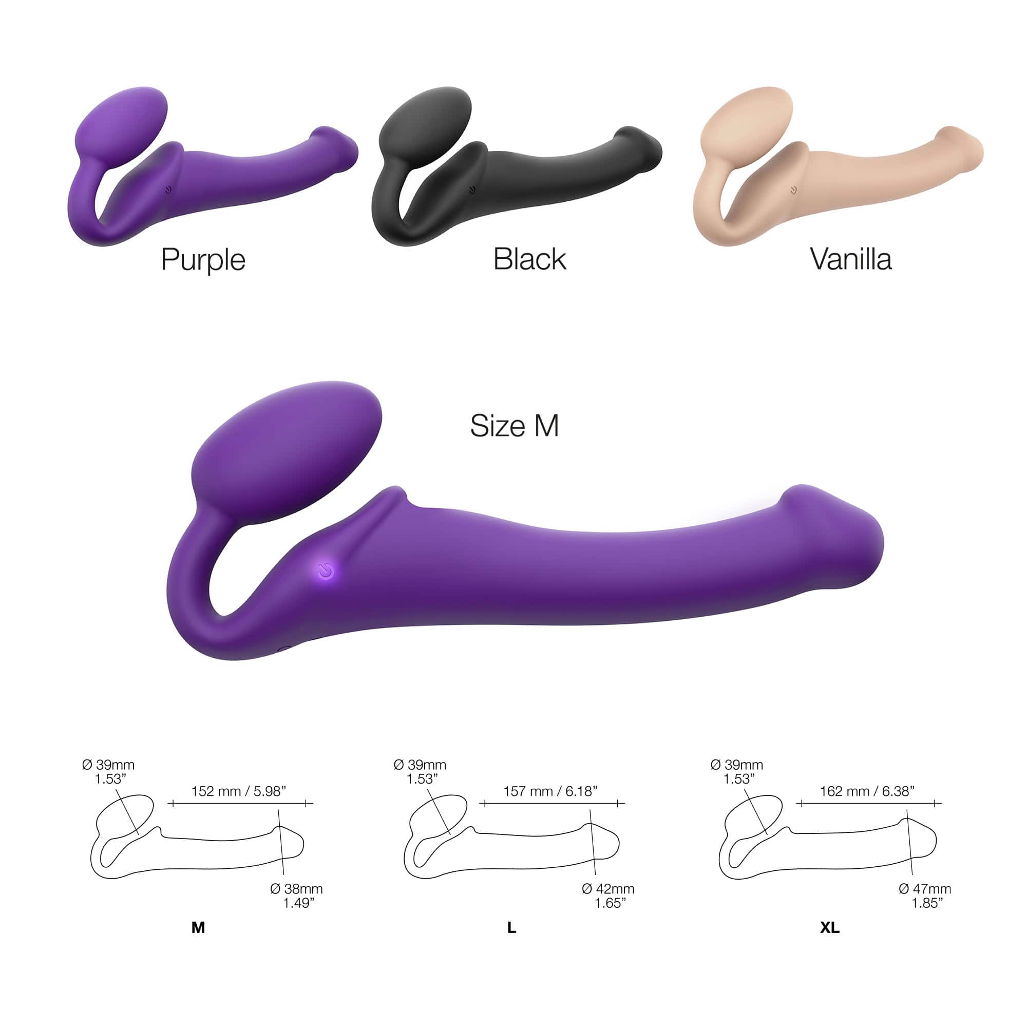 Buy a StrapOnMe Vibe Medium  Purple vibrator.