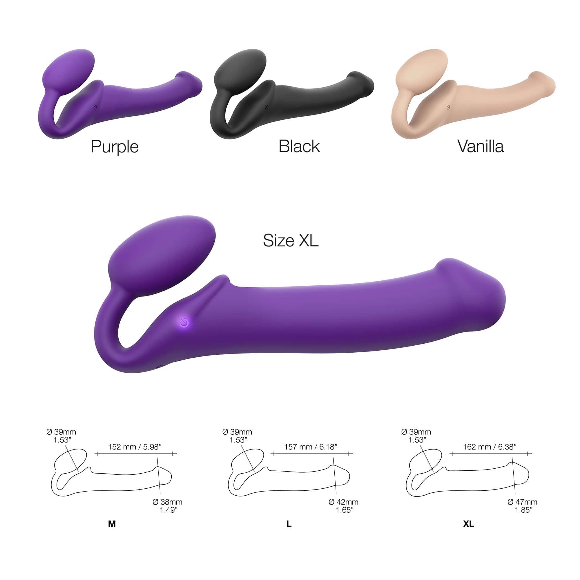 Buy a StrapOnMe Vibe XL  Purple vibrator.