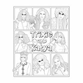 Buy  The Official Trixie and Katya Coloring Book book for her.