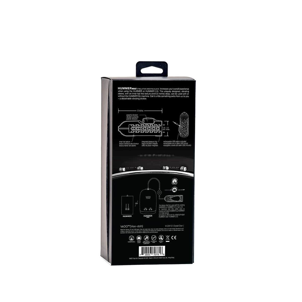 Buy a VeDO Hummer 2.0 Vibrating Sleeve  Black Pearl vibrator.