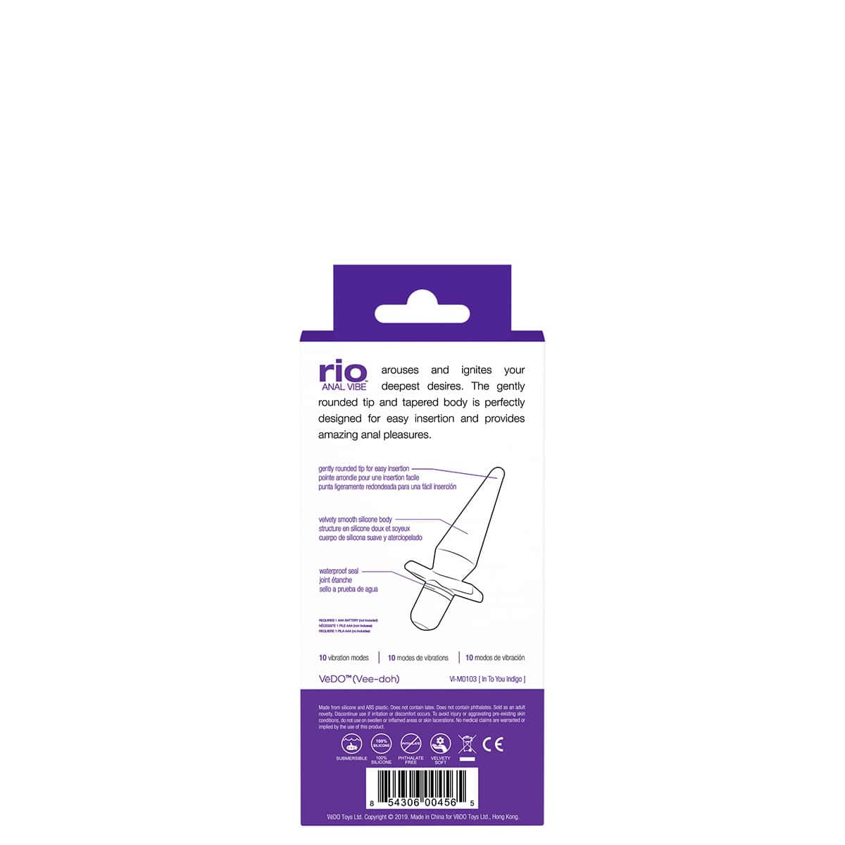 Buy a VeDO Rio Anal Vibe  Indigo vibrator.