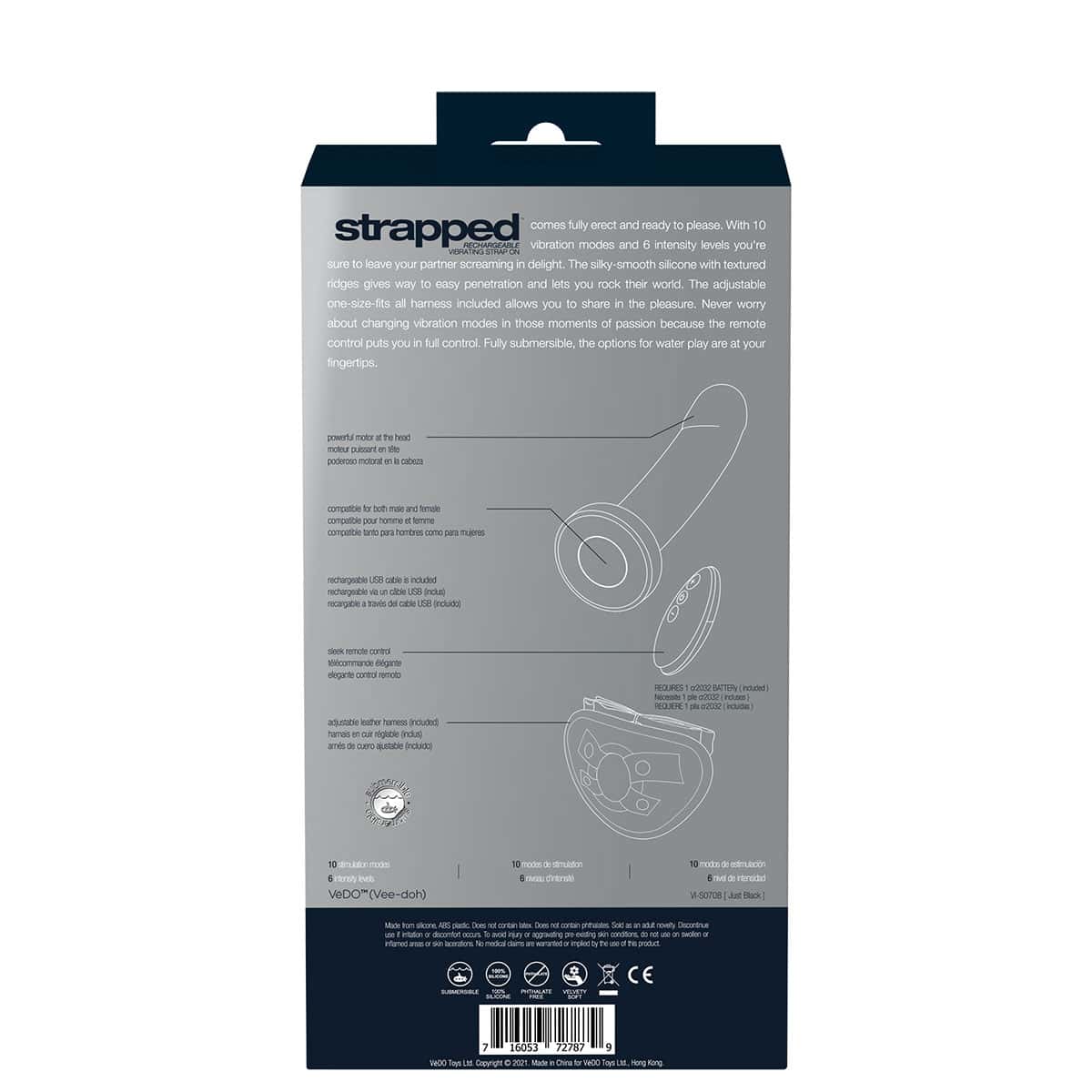 Buy a VeDO Strapped Vibrating StrapOn  Black vibrator.
