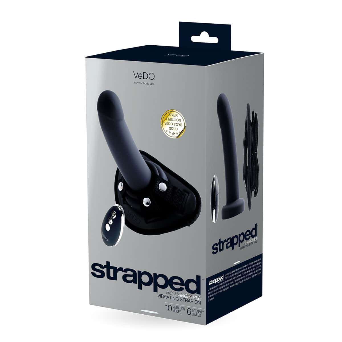 Buy a VeDO Strapped Vibrating StrapOn  Black vibrator.