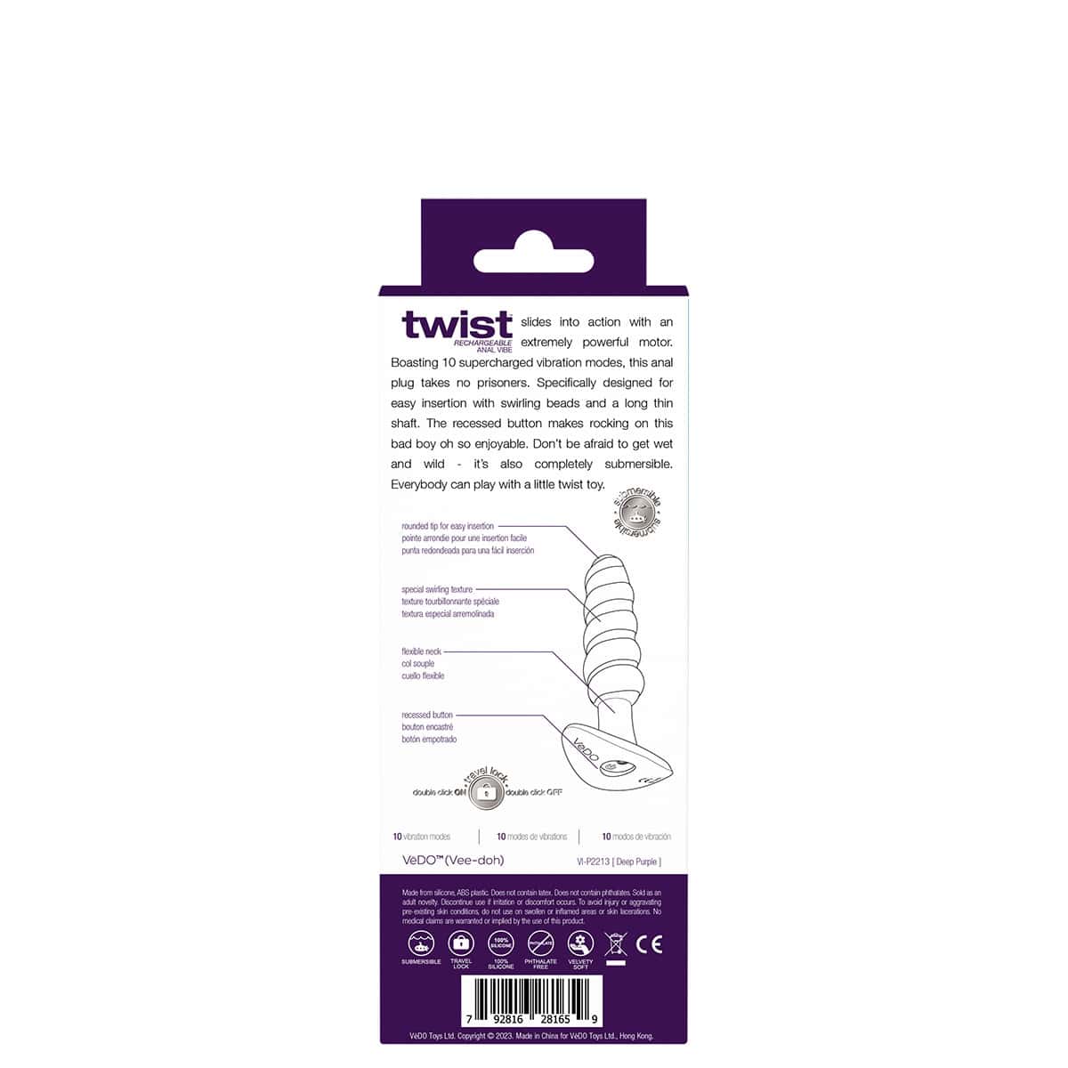 Buy a VeDO Twist Plug  Purple vibrator.